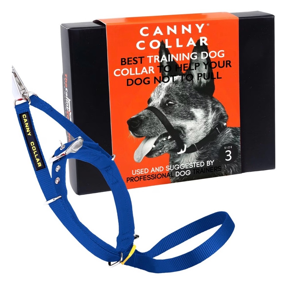 Canny No Pull Padded Dog Training Head Collar, Blue, 4, Neck Size 15-17in NIB